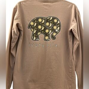 Ivory Ella T-shirt, light rose pink, long sleeves.  Loose fit sz Small. Normcore